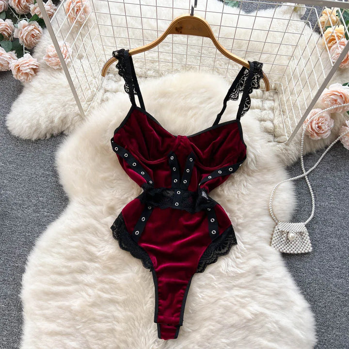 Chillgio Elite Heritage Luxe Velour Lace Bodysuit