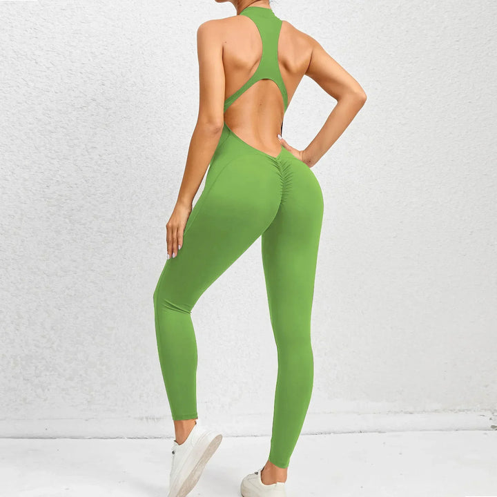 Hollow Backless Bodycon Jumpsuit For Yoga Fitness