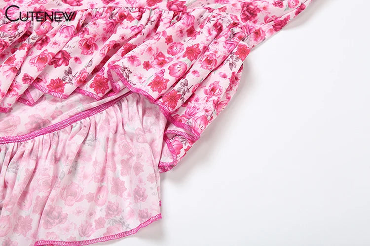 Cutenew Floral Midi Dress Luxe Edition For Summer