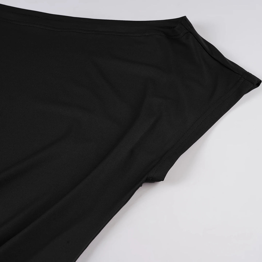Stylish Women One Shoulder Bat Sleeve Wrap Bodycon