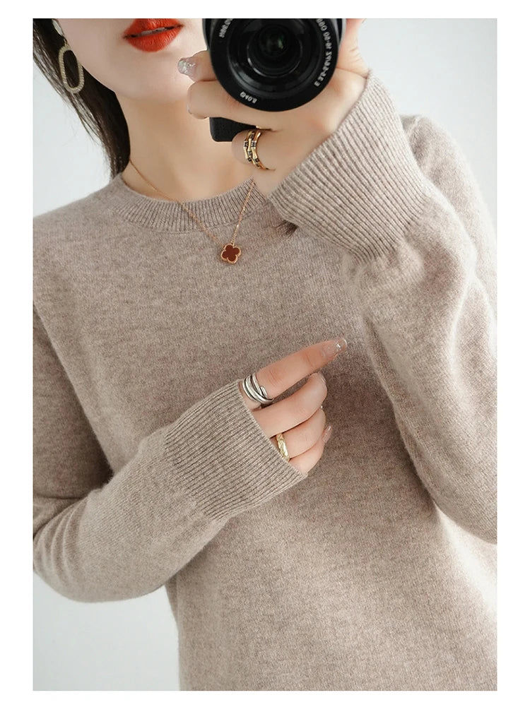 Exclusive Women 100 Pure Cashmere Crew Neck