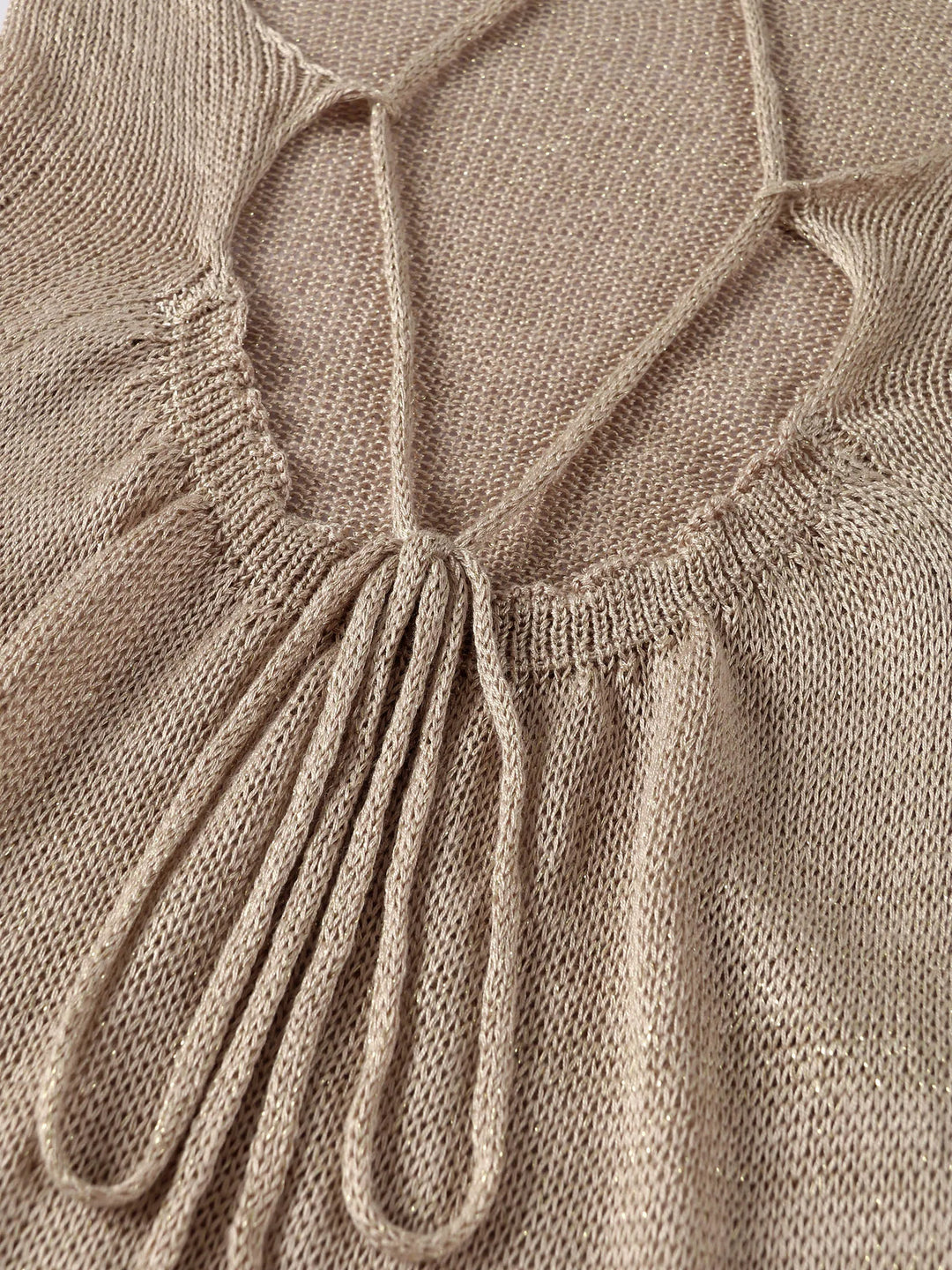 Luxe Knit Halter Backless Beach Dress For Women