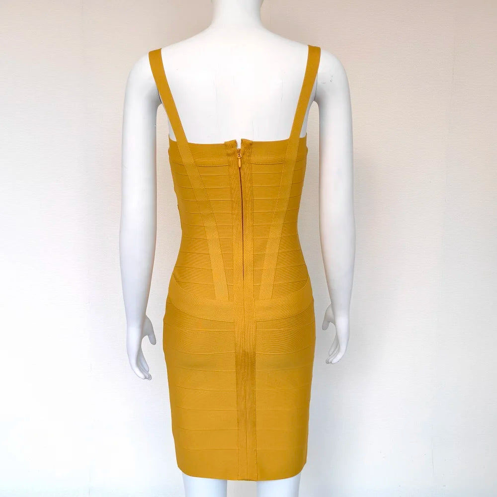 Beaukey Royal Blue Knit Bandage Dress Signature