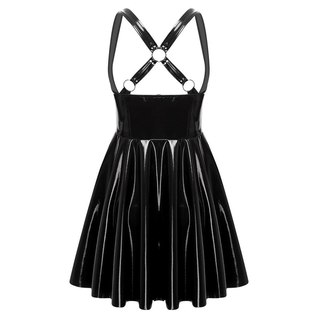 Premium High Gloss Wet Look Latex Evening Dress