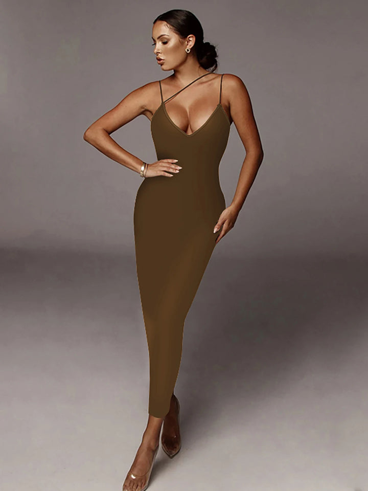 Dulzura Leopard Bodycon Midi Dress Party Club