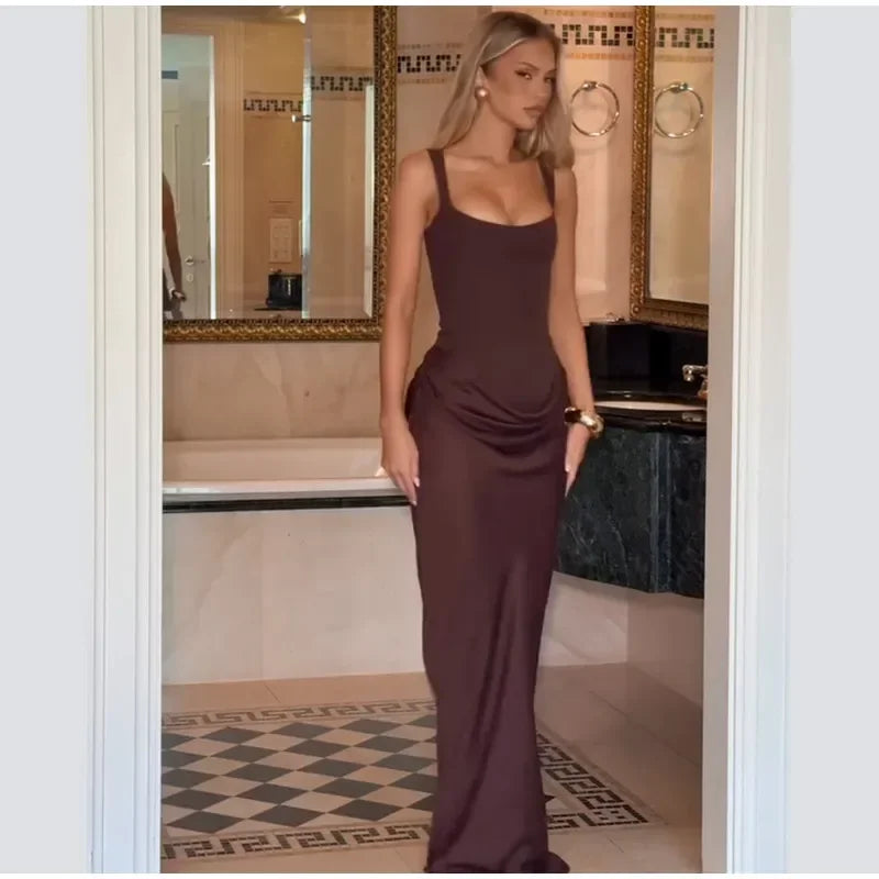 Exclusive Halter Square Neck Tailored Mini Dress