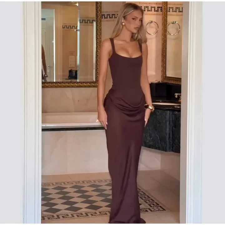 Exclusive Halter Square Neck Tailored Mini Dress