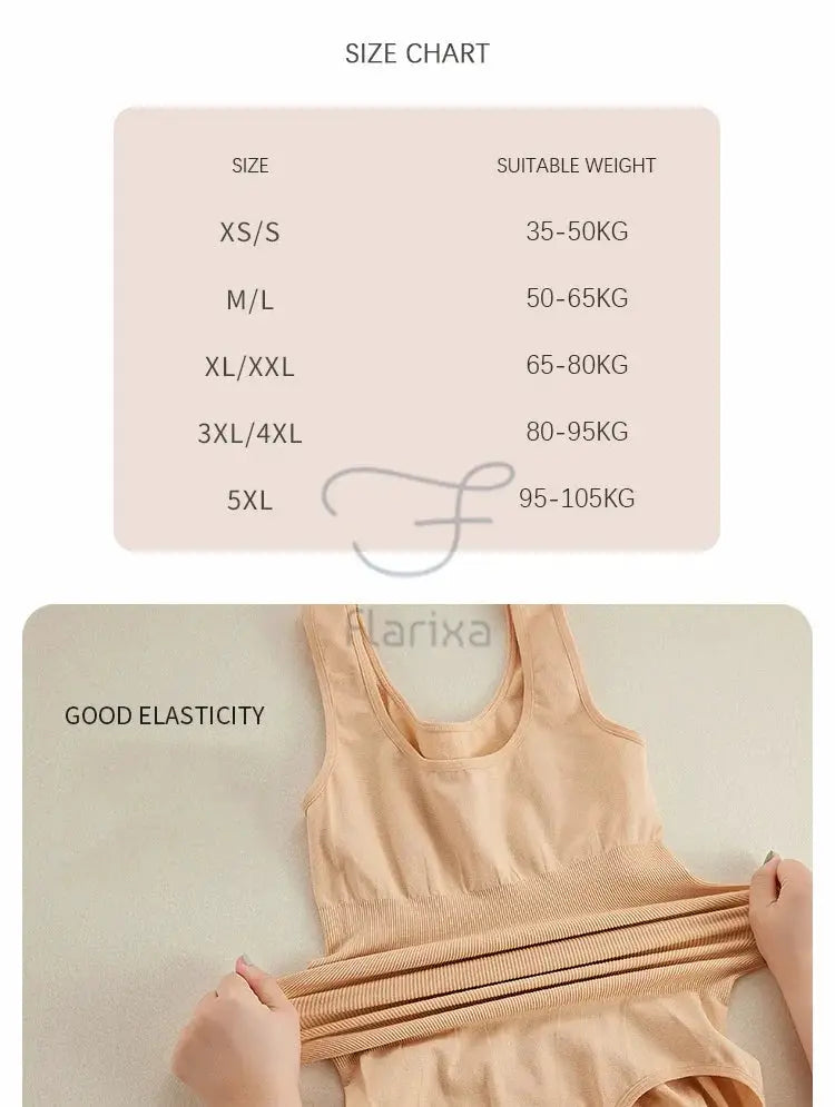 Flarixa Plus Size Seamless Shapewear Corset Waist Trainer