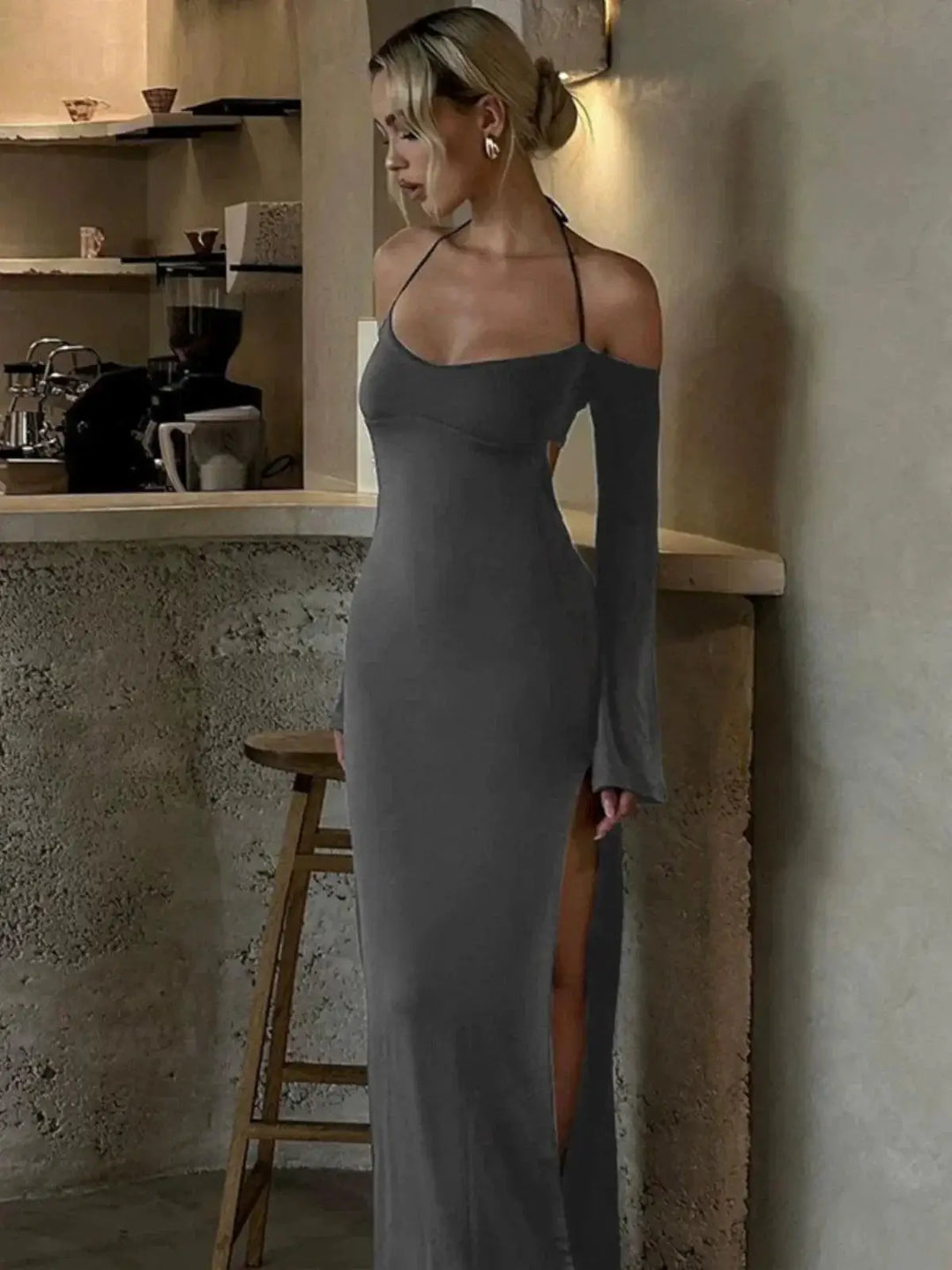 Elegant Off Shoulder Evening Gown Bodycon Dress - OurLum.com