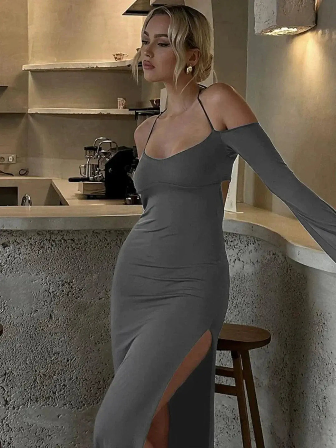 Elegant Off Shoulder Evening Gown Bodycon Dress - OurLum.com
