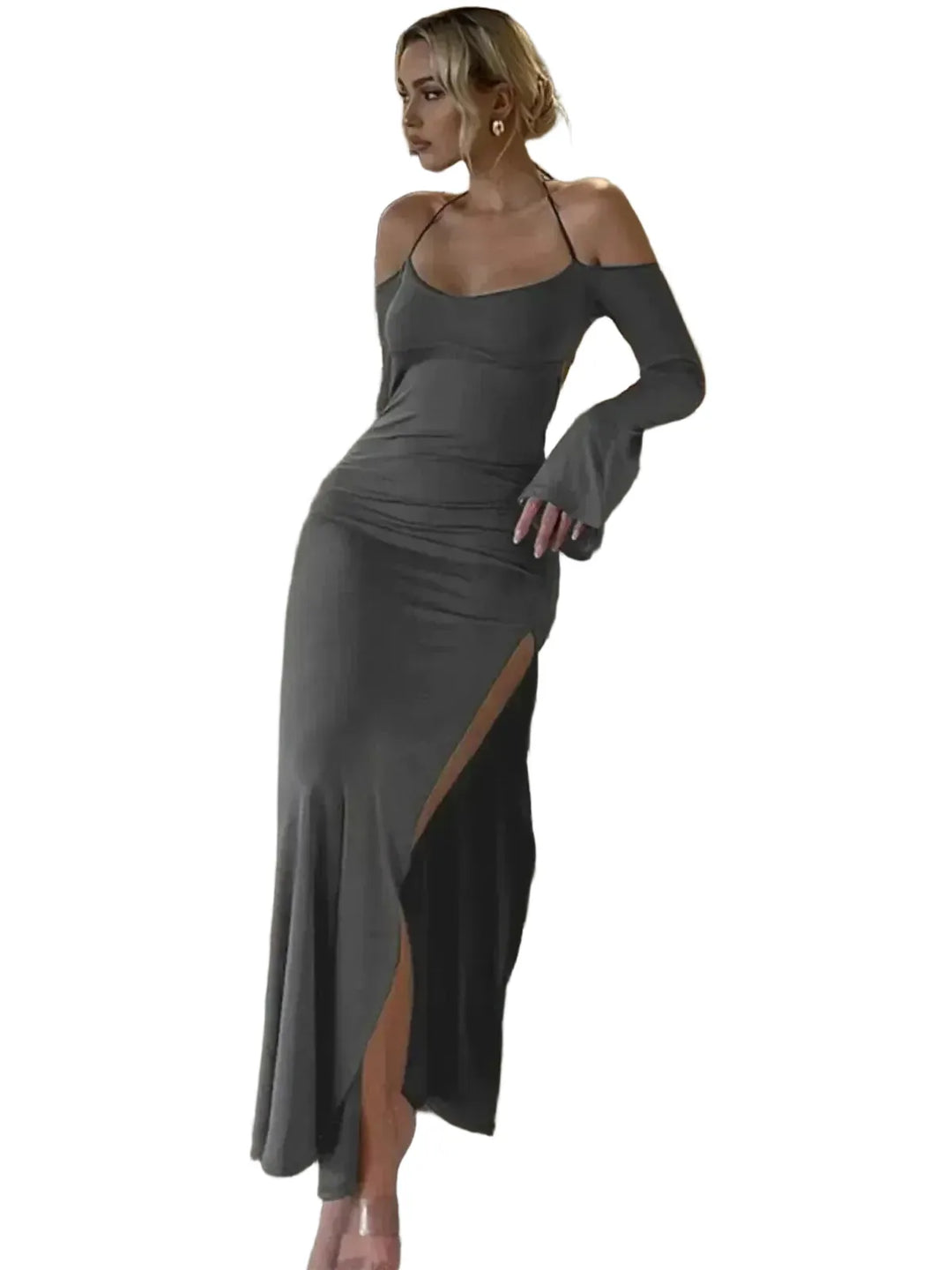 Elegant Off Shoulder Evening Gown Bodycon Dress - OurLum.com