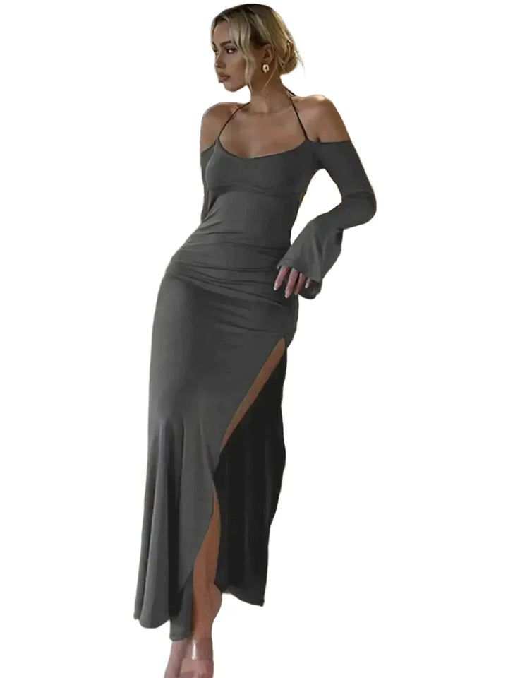 Elegant Off Shoulder Evening Gown Bodycon Dress - OurLum.com