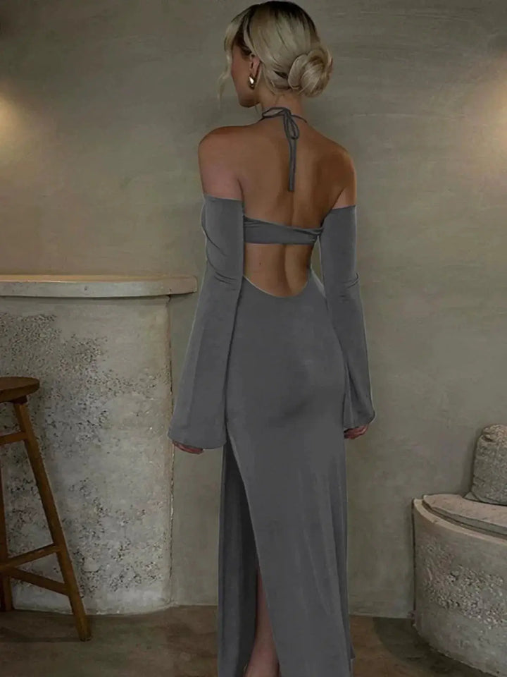 Elegant Off Shoulder Evening Gown Bodycon Dress - OurLum.com