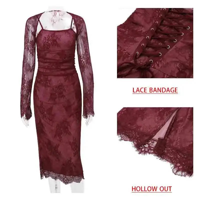 Avrilyaan Lace Bodycon Dress for Sophisticated Evening Wear