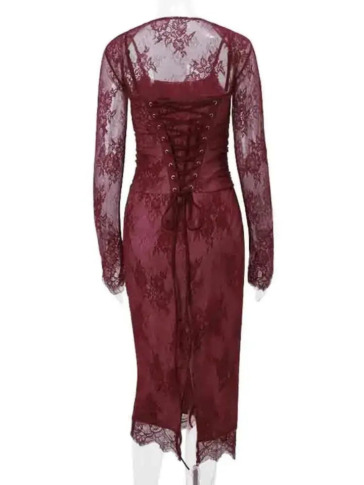 Avrilyaan Lace Bodycon Dress for Sophisticated Evening Wear