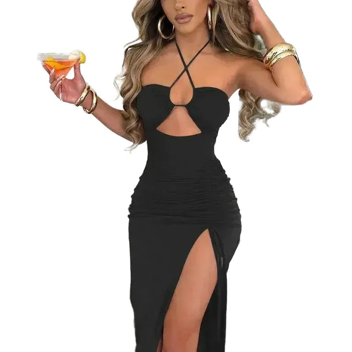 Backless Bodycon Dress Hollow Out Party Wear Women&