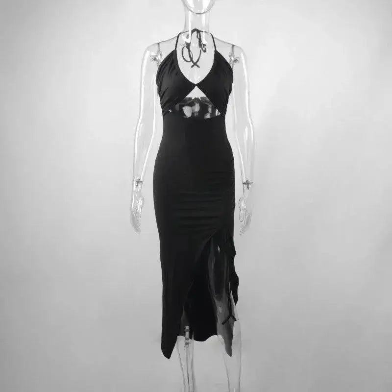 Backless Bodycon Dress Hollow Out Party Wear Women&