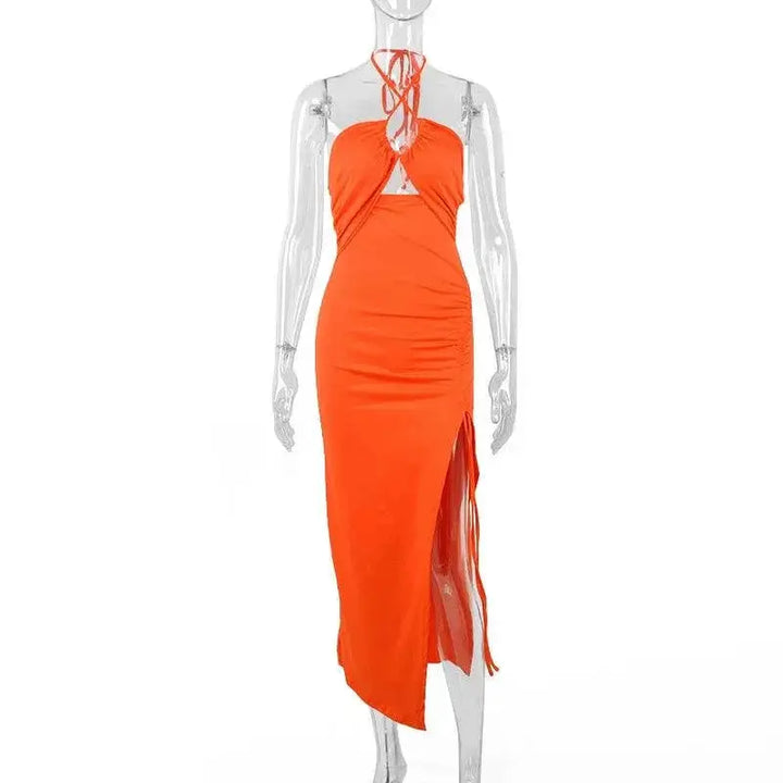 Backless Bodycon Dress Hollow Out Party Wear Women&