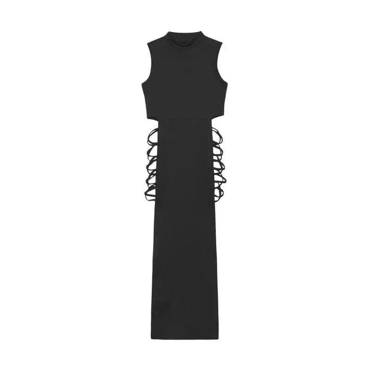 Criss Cross Cut Out Dress Sleeveless Chicwear Contemporary