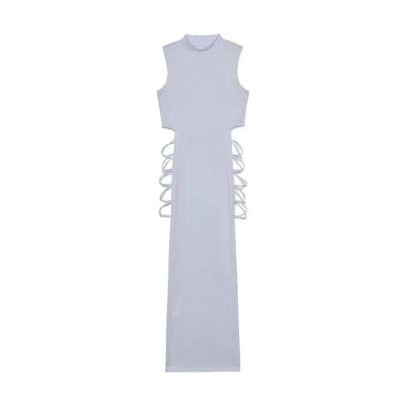 Criss Cross Cut Out Dress Sleeveless Chicwear Contemporary
