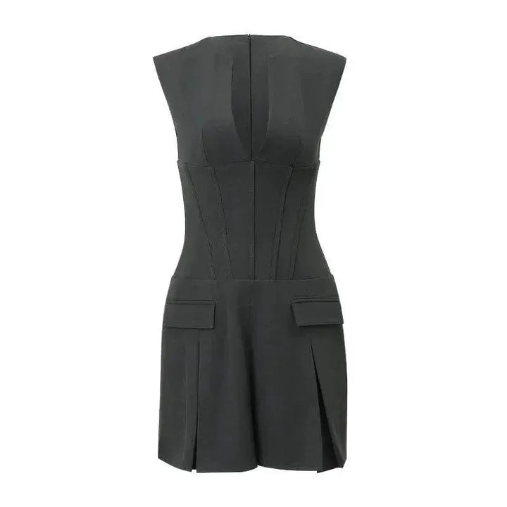 Deep V Neck Bodycon Dress Y2K Fashion Staple Stylish