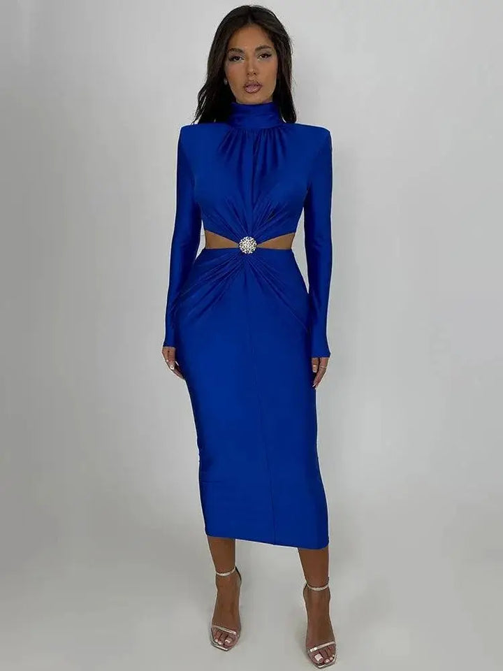 Mozision Sexy Hollow Out Maxi Dress Chic Bodycon Elegance