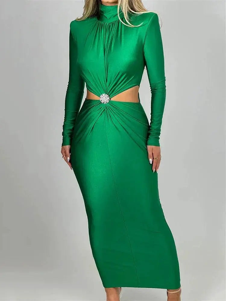 Mozision Sexy Hollow Out Maxi Dress Chic Bodycon Elegance
