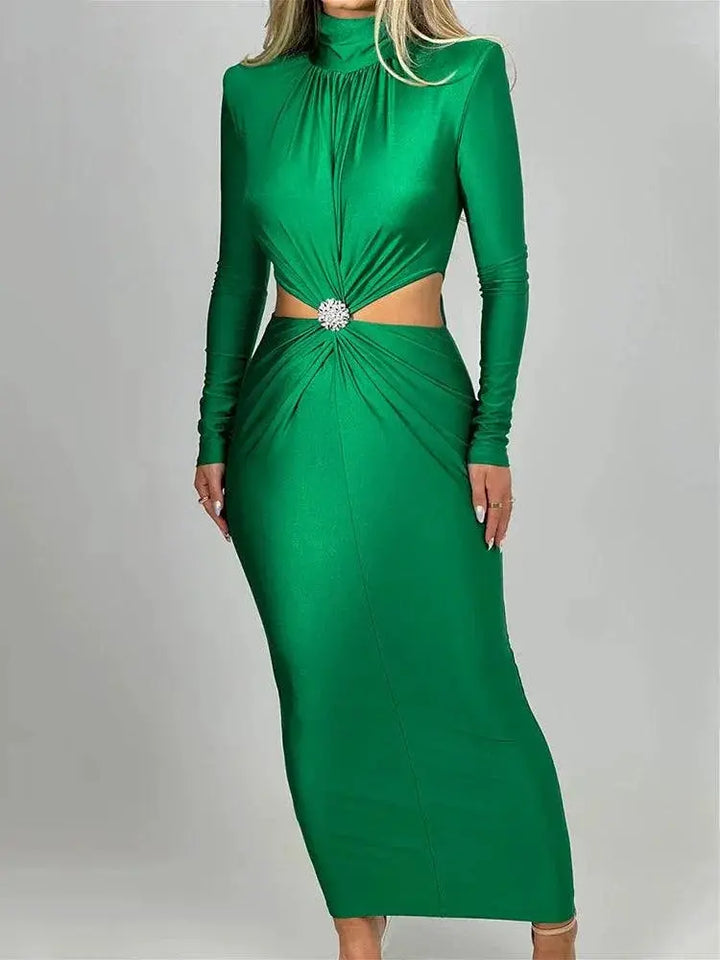 Mozision Sexy Hollow Out Maxi Dress Chic Bodycon Elegance