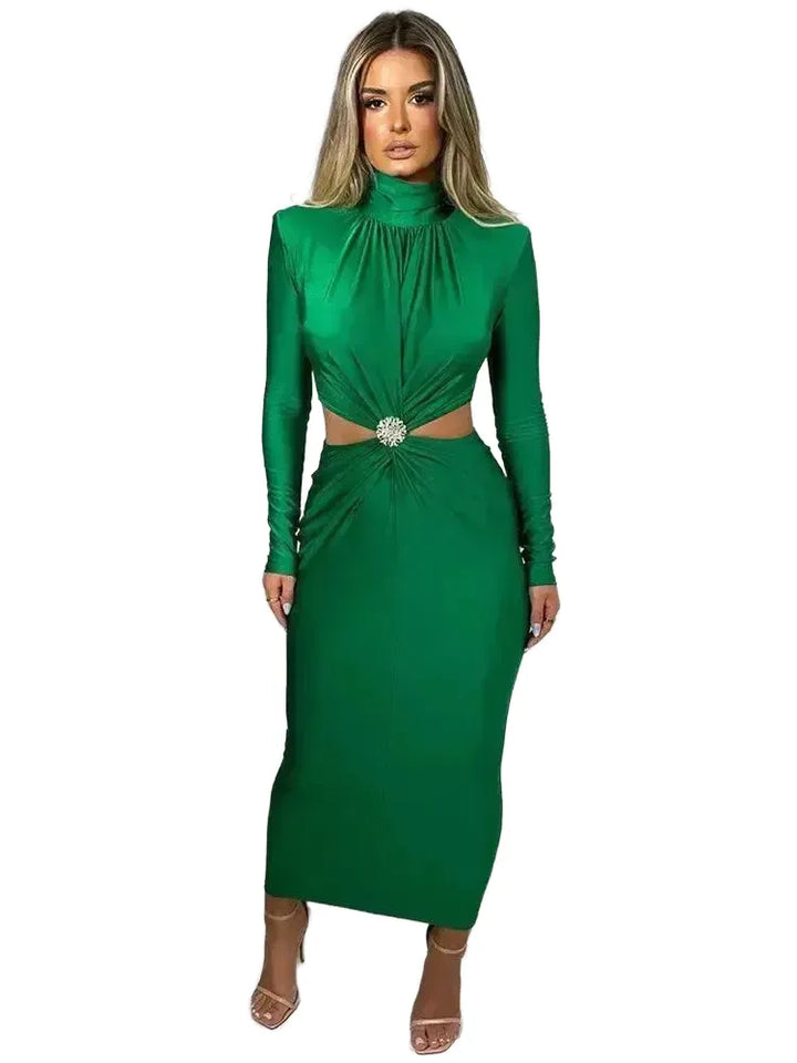 Mozision Sexy Hollow Out Maxi Dress Chic Bodycon Elegance