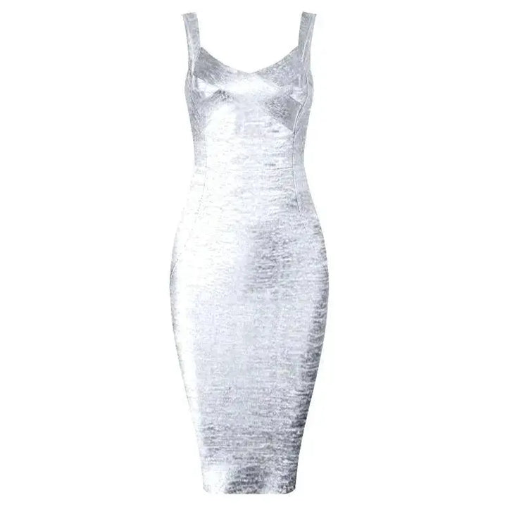 Night Out Glamour Bandage Dress Bodycon Knee Length