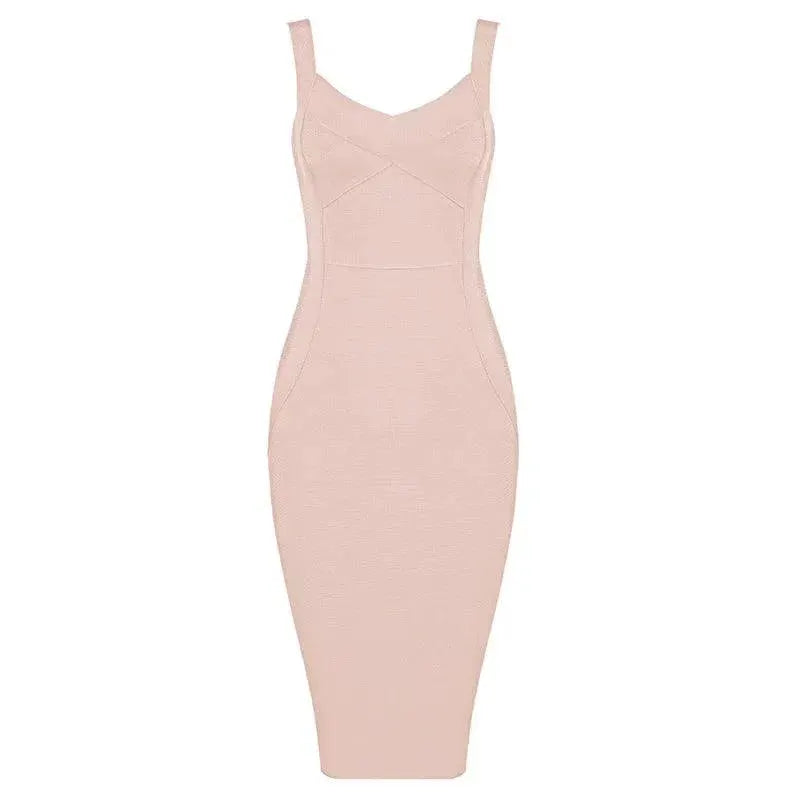 Night Out Glamour Bandage Dress Bodycon Knee Length