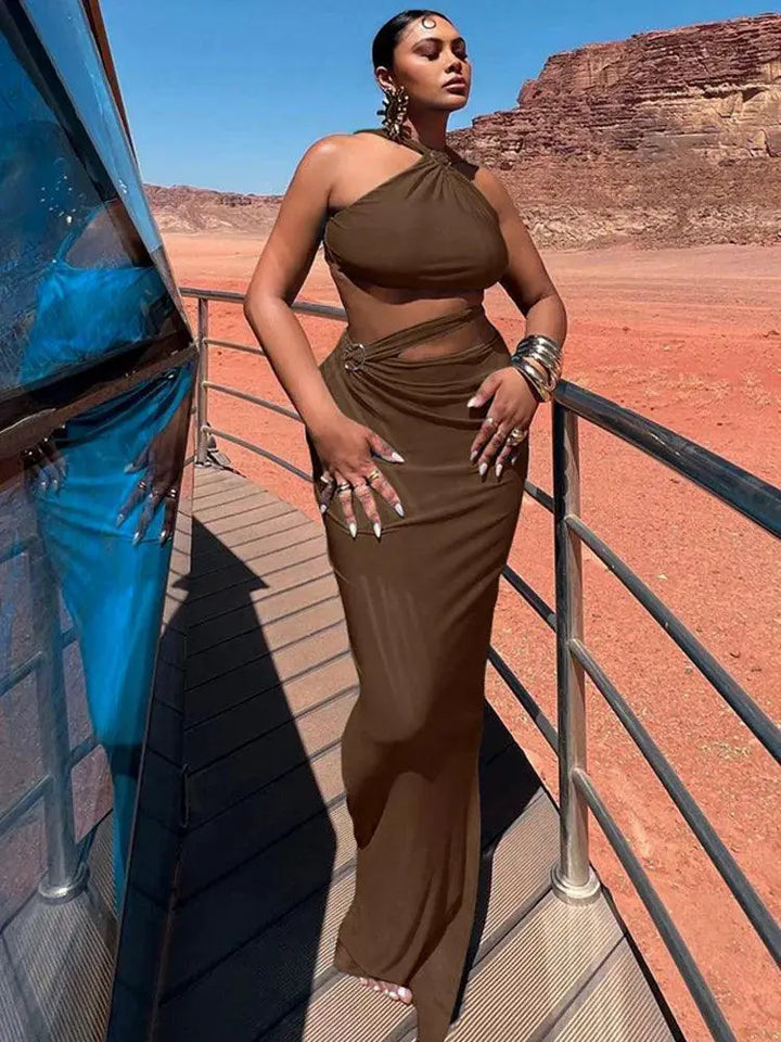 Night Out Sexy Maxi Dress Chic Evening Clubwear for Women