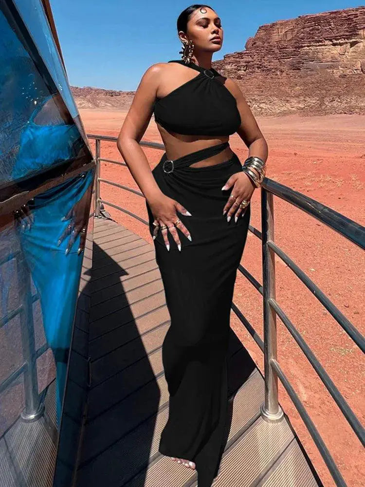 Night Out Sexy Maxi Dress Chic Evening Clubwear for Women