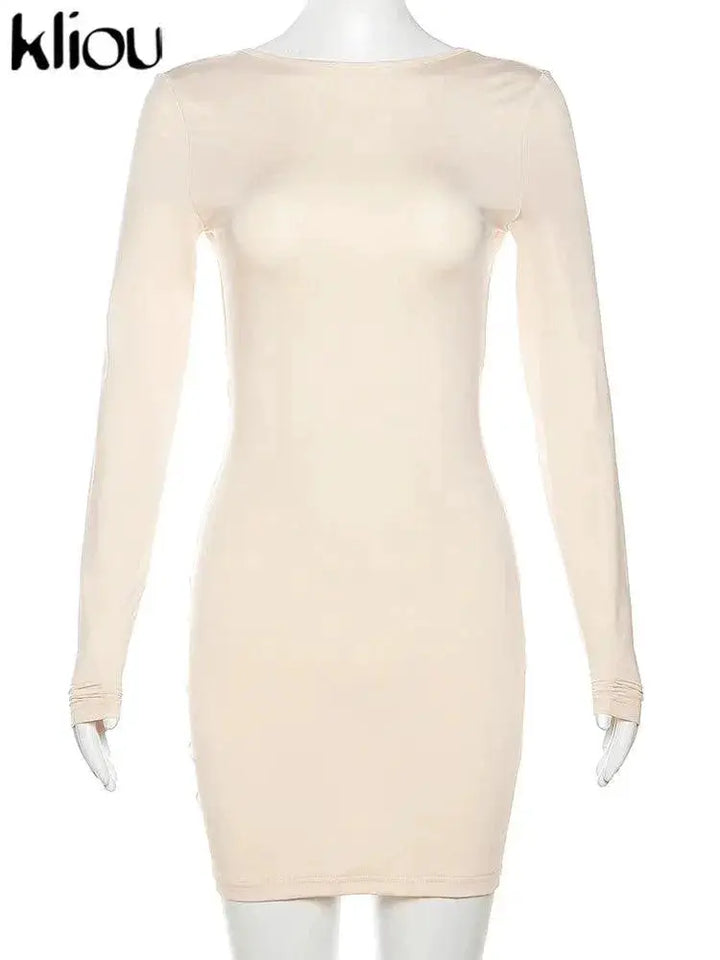 Milk Silk Backless Bodycon Dress Empowered Summer Style