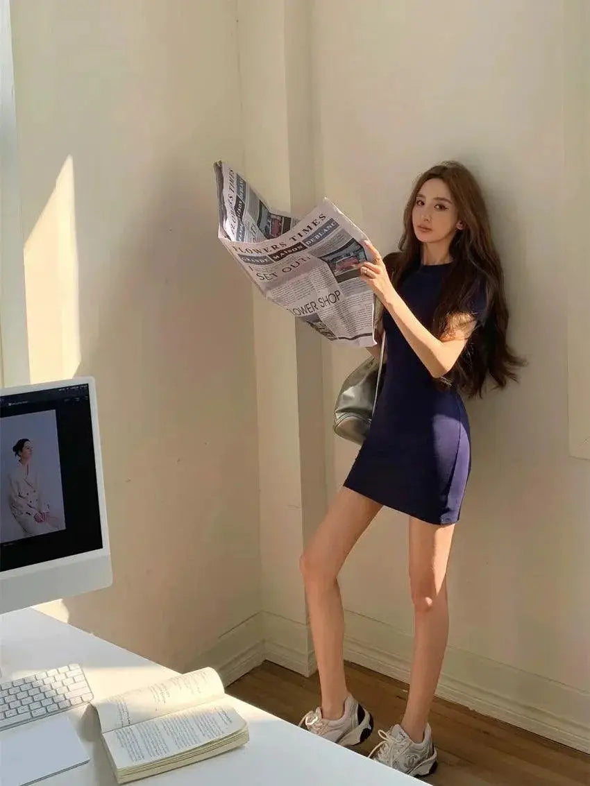 Retro Chic Bodycon Dress Vintage Style Summer Fashion