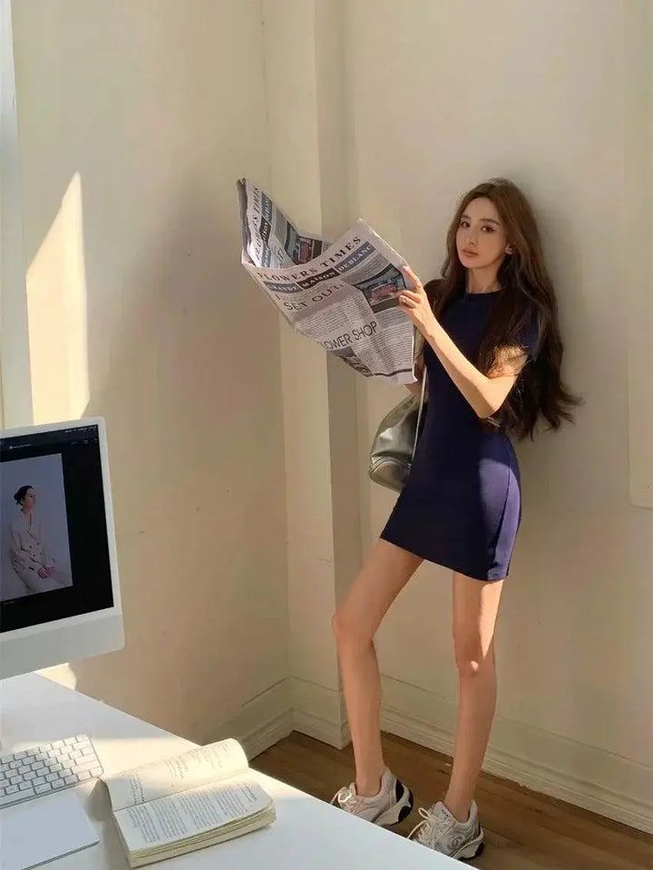 Retro Chic Bodycon Dress Vintage Style Summer Fashion