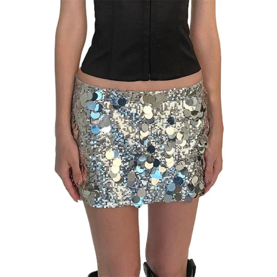 Shiny Sequins Bodycon Mini Skirt Sparkle And Shine Anywhere