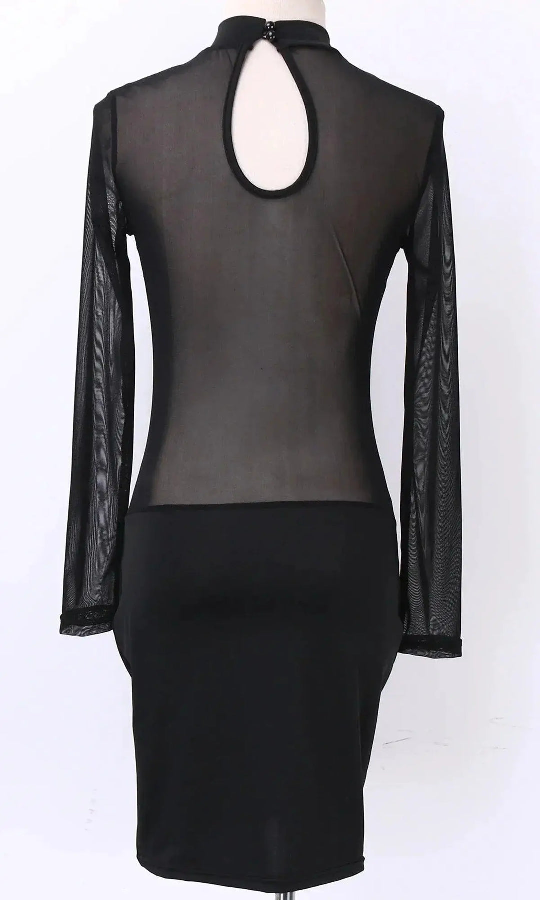Sultry Sheath Sexy Transparent Sleeve Cocktail Dress