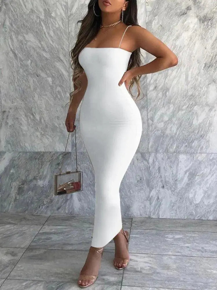 Summer Black Backless Bodycon Dress For Elegant Parties