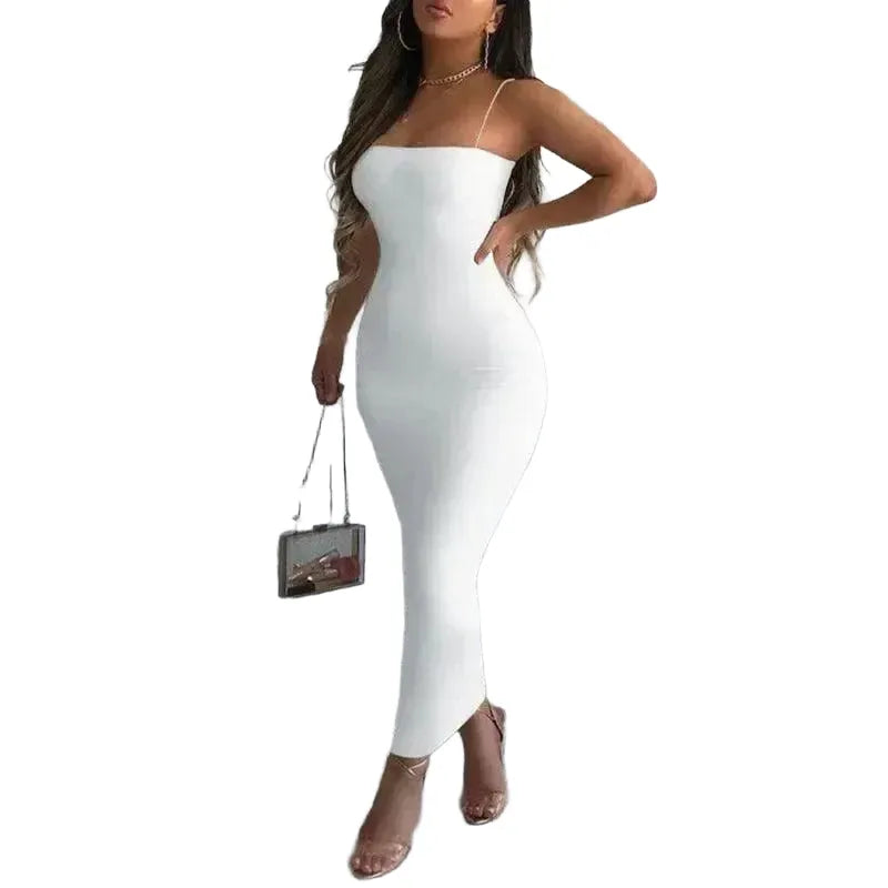 Summer Black Backless Bodycon Dress For Elegant Parties