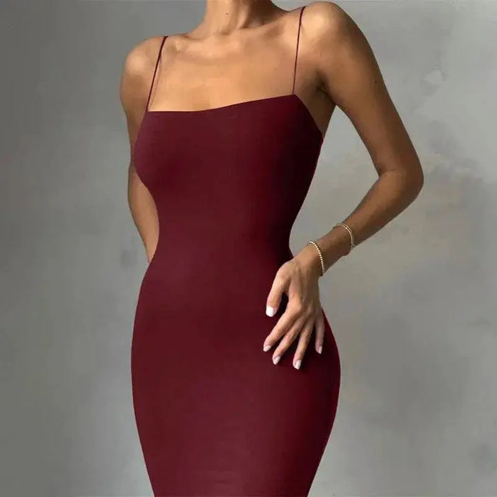 Summer Black Backless Bodycon Dress For Elegant Parties