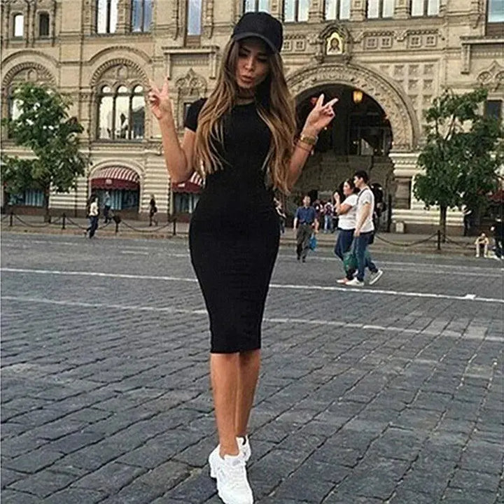 Summer Floral Bodycon Midi Dress Radiate Confidence In Style