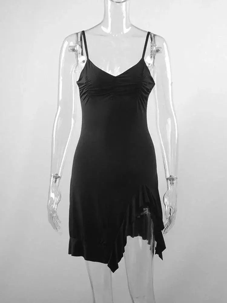 Summer Sleeveless Bodycon Mini Dress With Split Detail