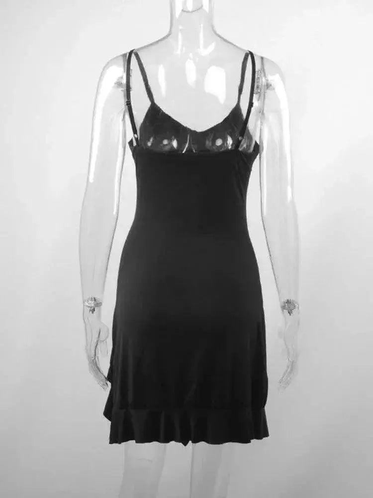 Summer Sleeveless Bodycon Mini Dress With Split Detail