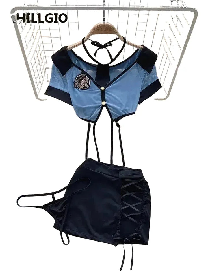 Transparent Seductive Pajama Set 3 Piece Sleepwear