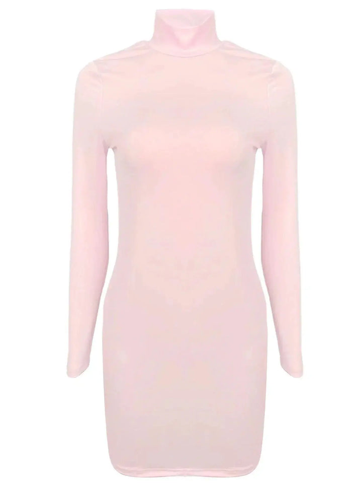 Chic Turtleneck Bodycon Dress for Sophisticated Women