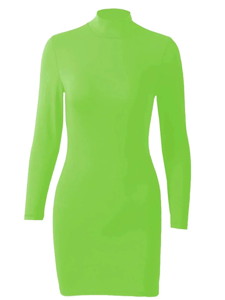 Chic Turtleneck Bodycon Dress for Sophisticated Women
