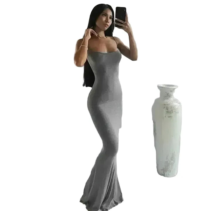Y2K Sexy Bodycon Long Dress Elegant Summer Evening Wear