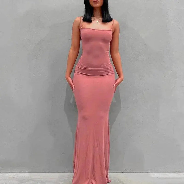 Y2K Sexy Bodycon Long Dress Elegant Summer Evening Wear